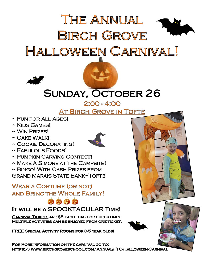 Annual PTO Halloween Carnival flyer